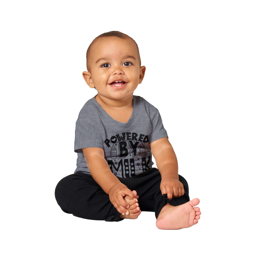 Classic Baby Crewneck T-shirt - Powered by milk