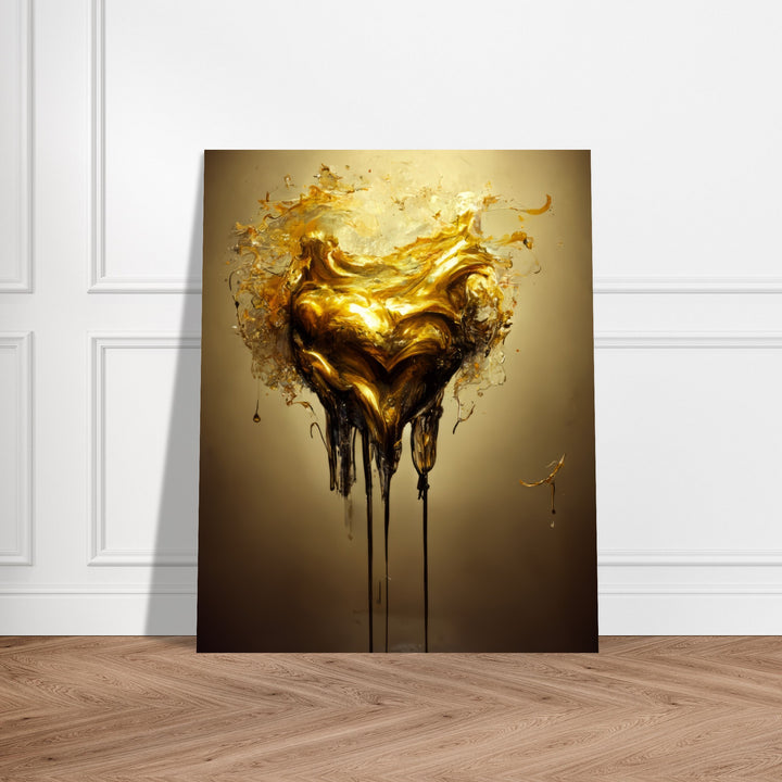 Classic Matte Paper Poster - Heart of Gold Melted