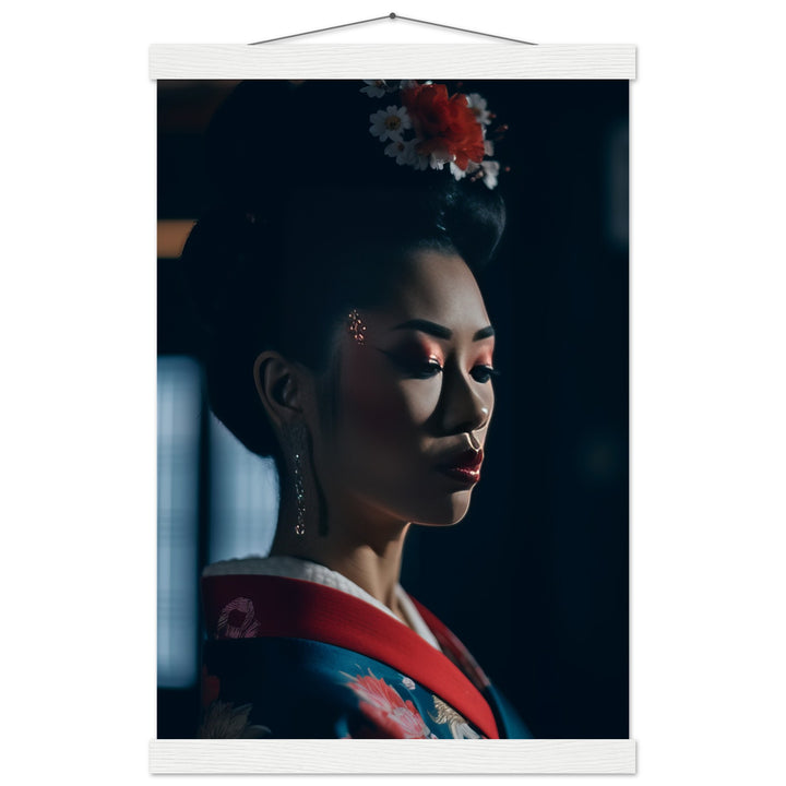 Premium Matte Paper Poster with Hanger - Geisha's Solitude