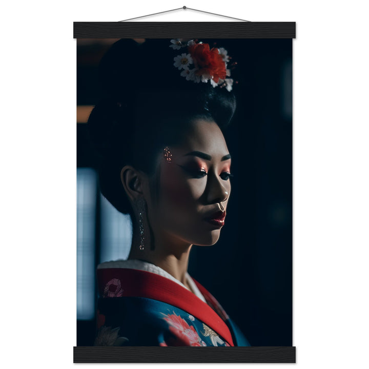 Premium Matte Paper Poster with Hanger - Geisha's Solitude