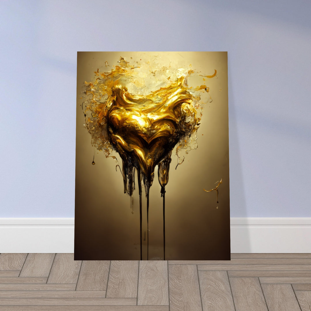 Premium Matte Paper Poster - Heart of Gold Melted
