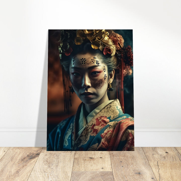 Premium Semi-Glossy Paper Poster - Gaze of the Golden Geisha