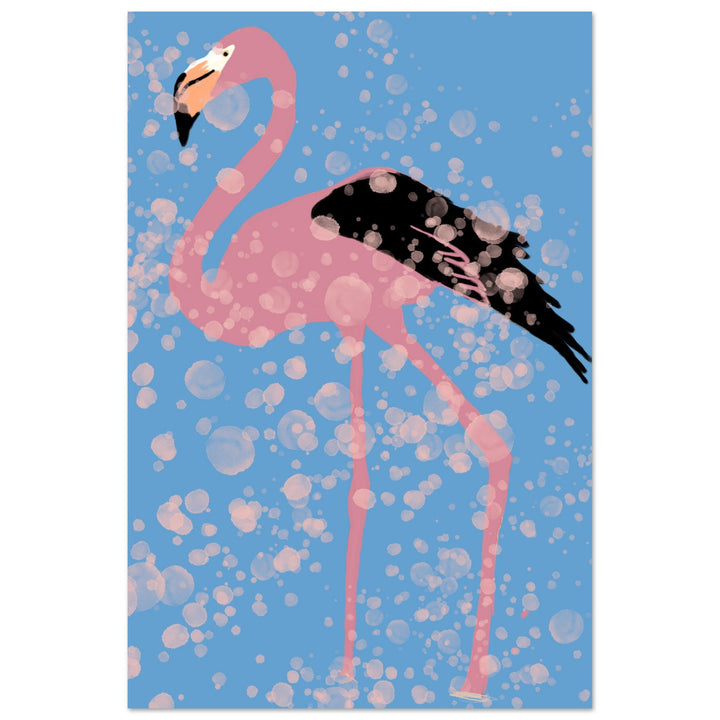 Premium Semi-Glossy Paper Poster - Pink Flamingo