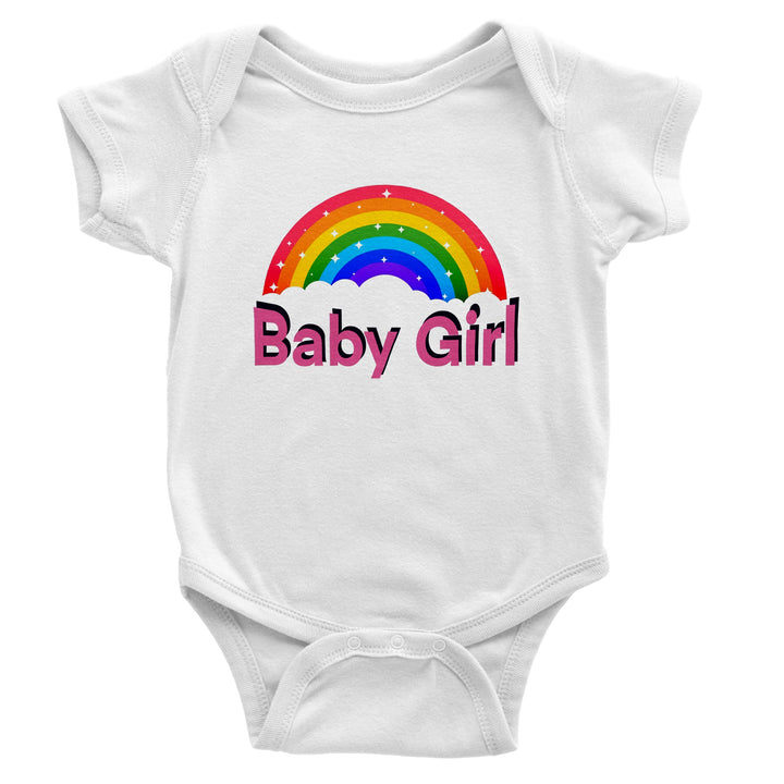 Classic Baby Short Sleeve Bodysuit - Baby Girl Rainbow III