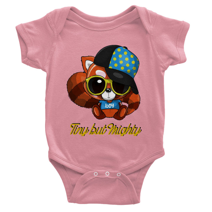 Classic Baby Short Sleeve Bodysuit - Red Panda Boy "Tiny but Mighty"