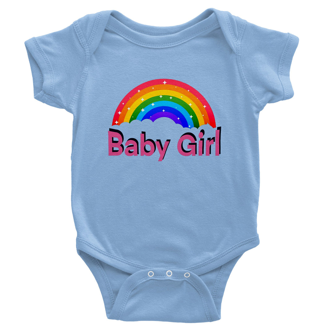 Classic Baby Short Sleeve Bodysuit - Baby Girl Rainbow III
