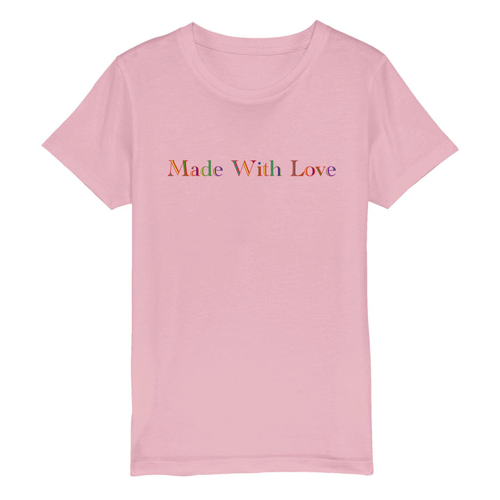 Organic Kids Crewneck T-shirt Unisex "Made With Love"