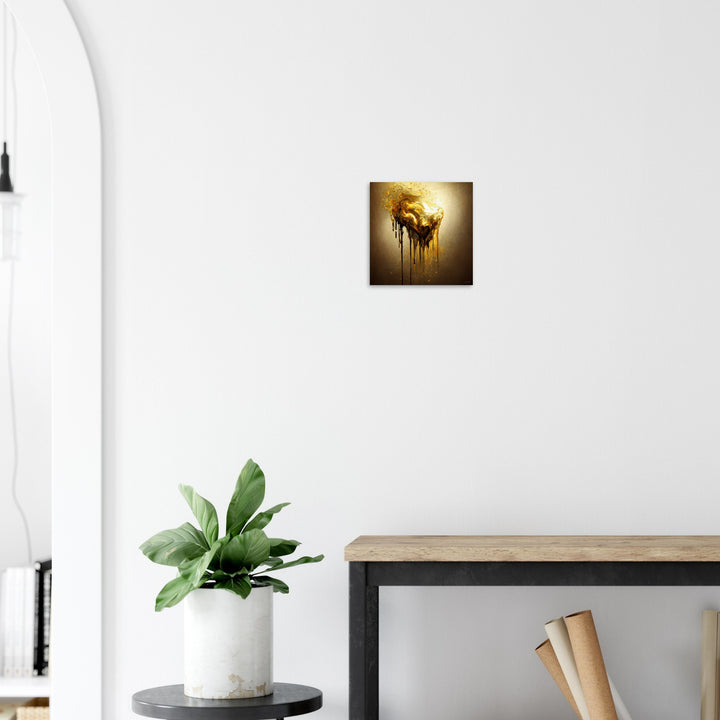 Museum-Quality Matte Paper Poster - Heart of Gold Melted II