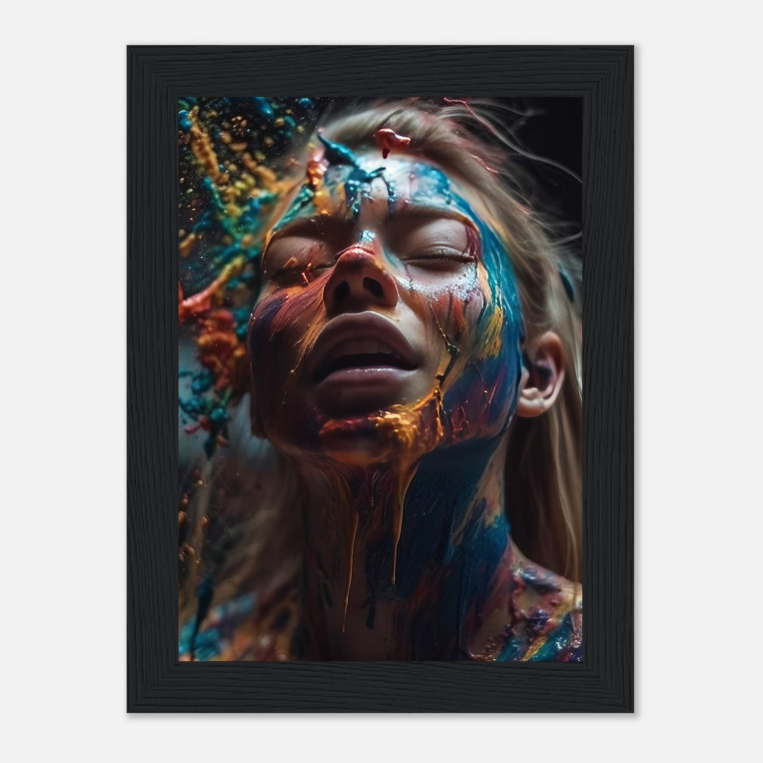 Premium Matte Paper Wooden Framed Poster - Colourful Imagination