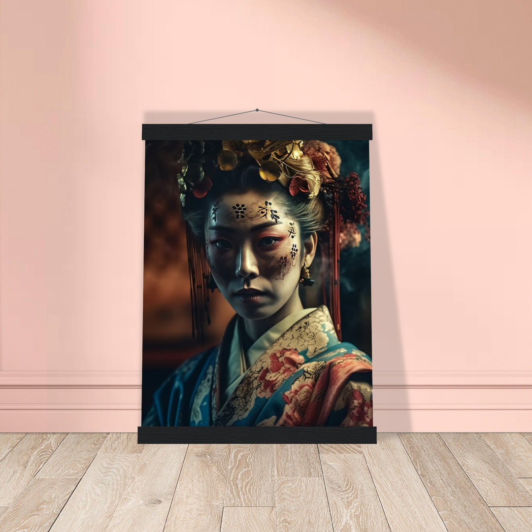 Premium Matte Paper Poster with Hanger - Gaze of the Golden Geisha