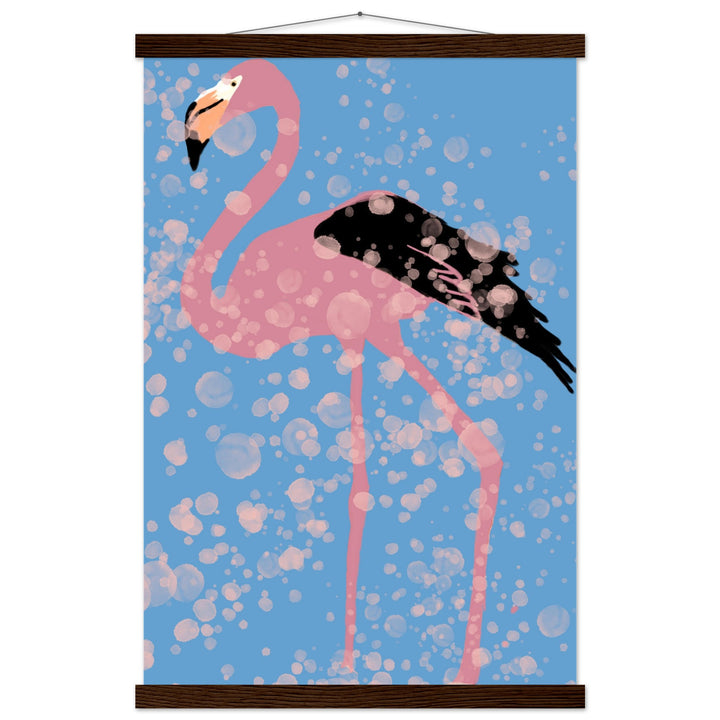 Classic Semi-Glossy Paper Poster with Hanger - Pink Flamingo