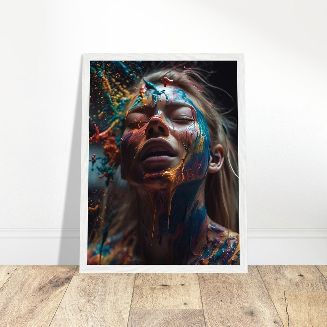 Premium Semi-Glossy Paper Wooden Framed Poster - Colourful Imagination