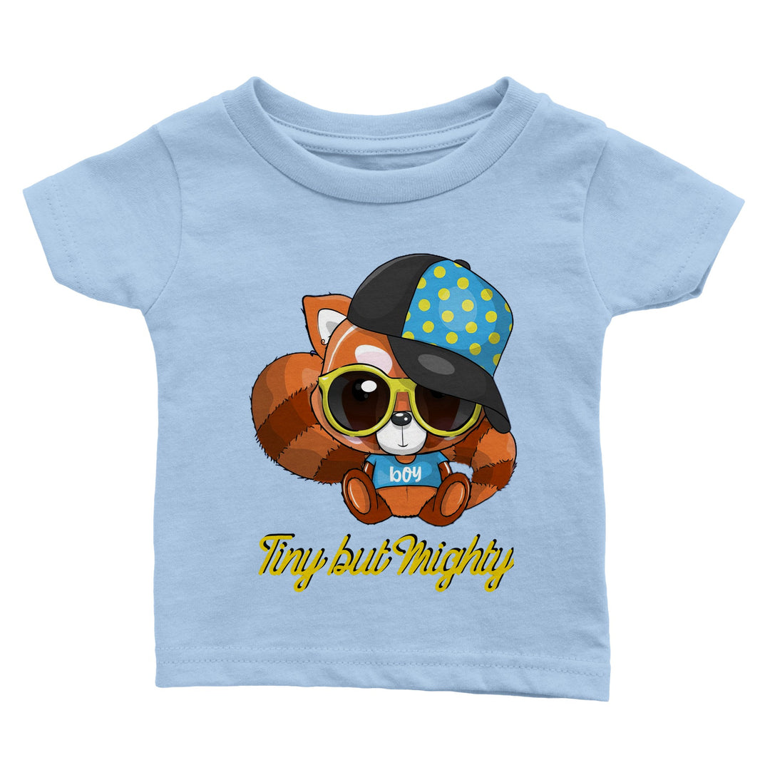 Classic Baby Crewneck T-shirt - Red Panda Boy "Tiny but Mighty"