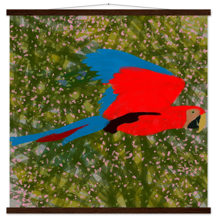 Premium Matte Paper Poster with Hanger - Parrot Colourful