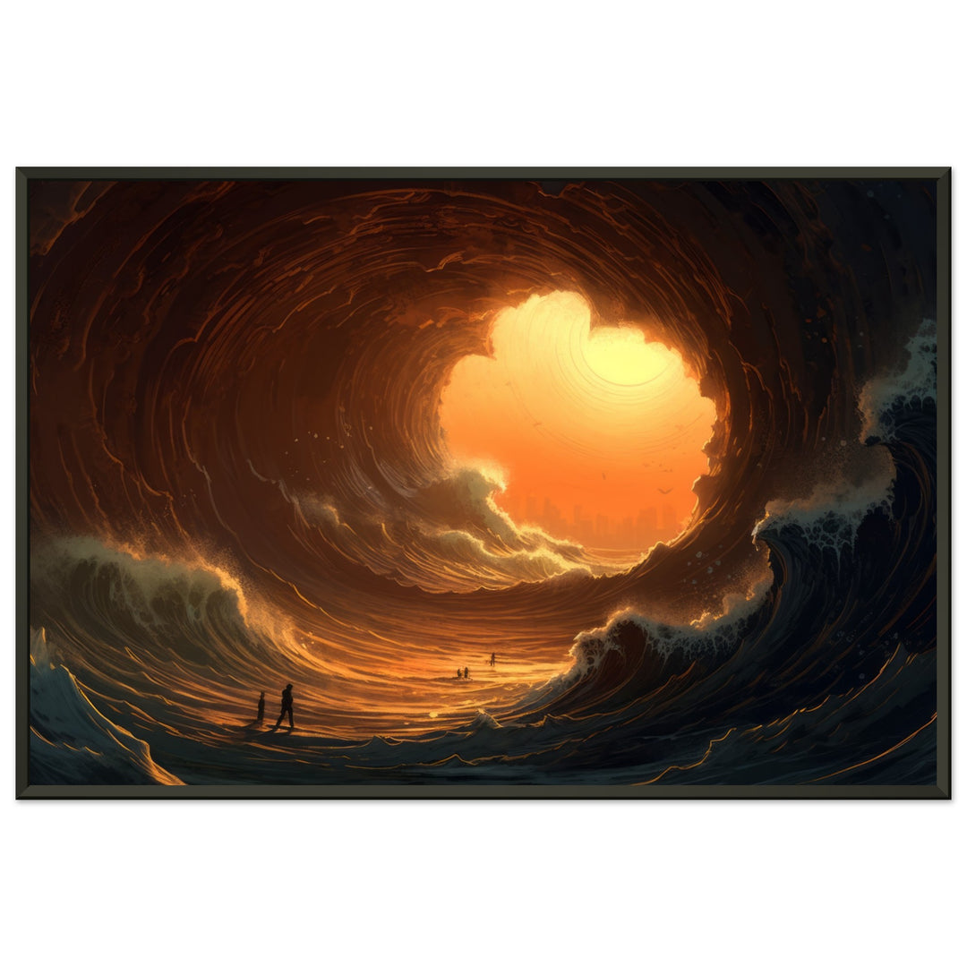 Premium Matte Paper Metal Framed Poster - Abyssal Grotto Wave