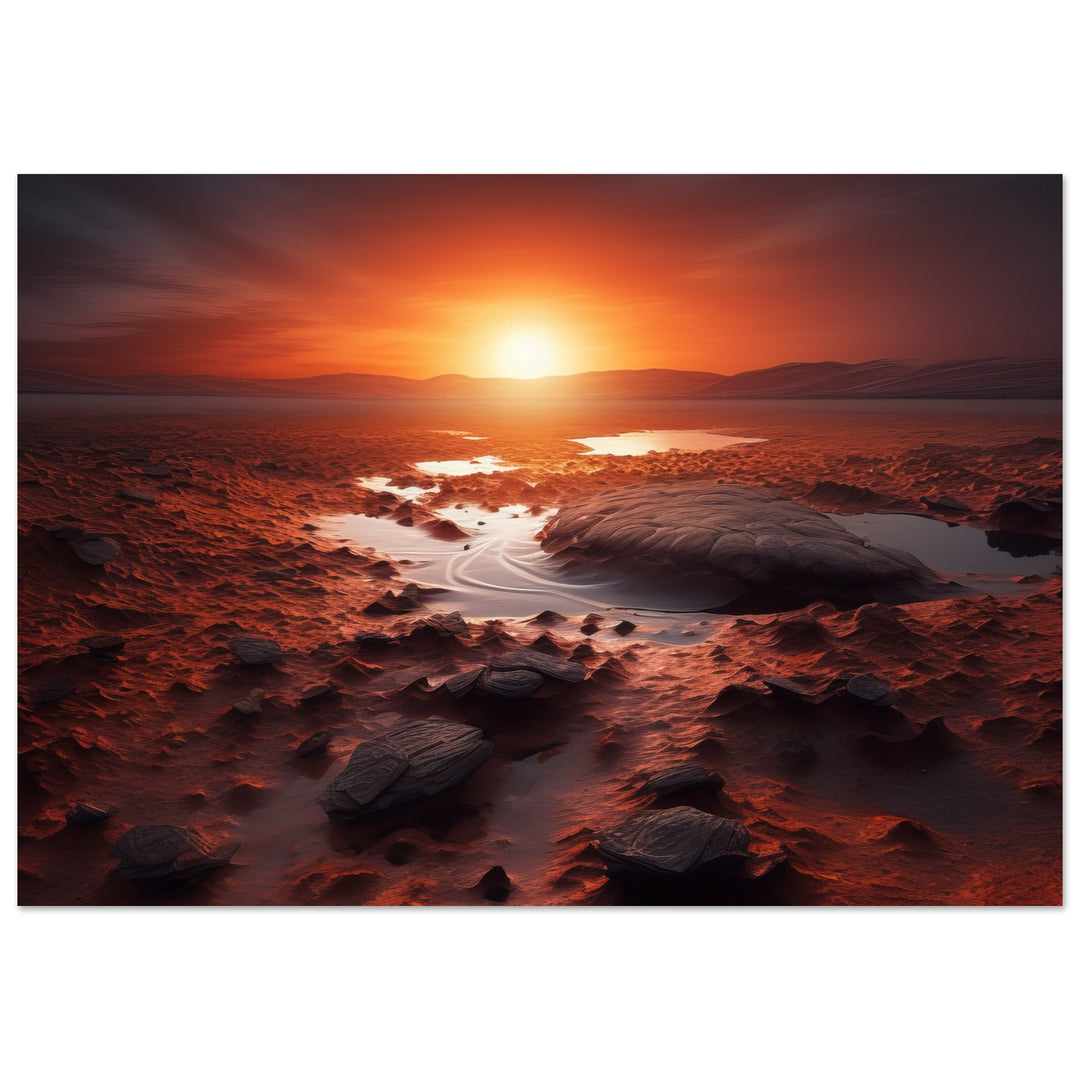 Foam Landscape - Sunset on Mars II
