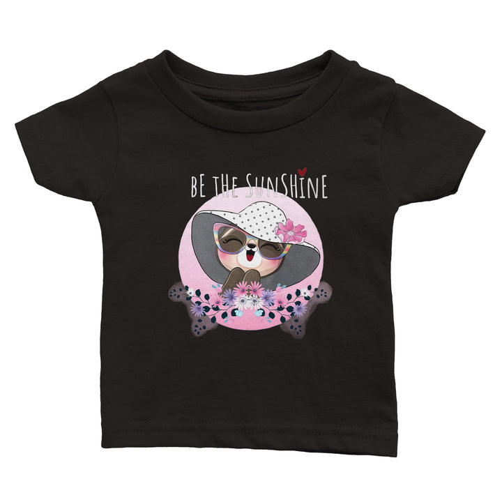 Classic Baby Crewneck T-shirt - Girl "Be The Sunshine"
