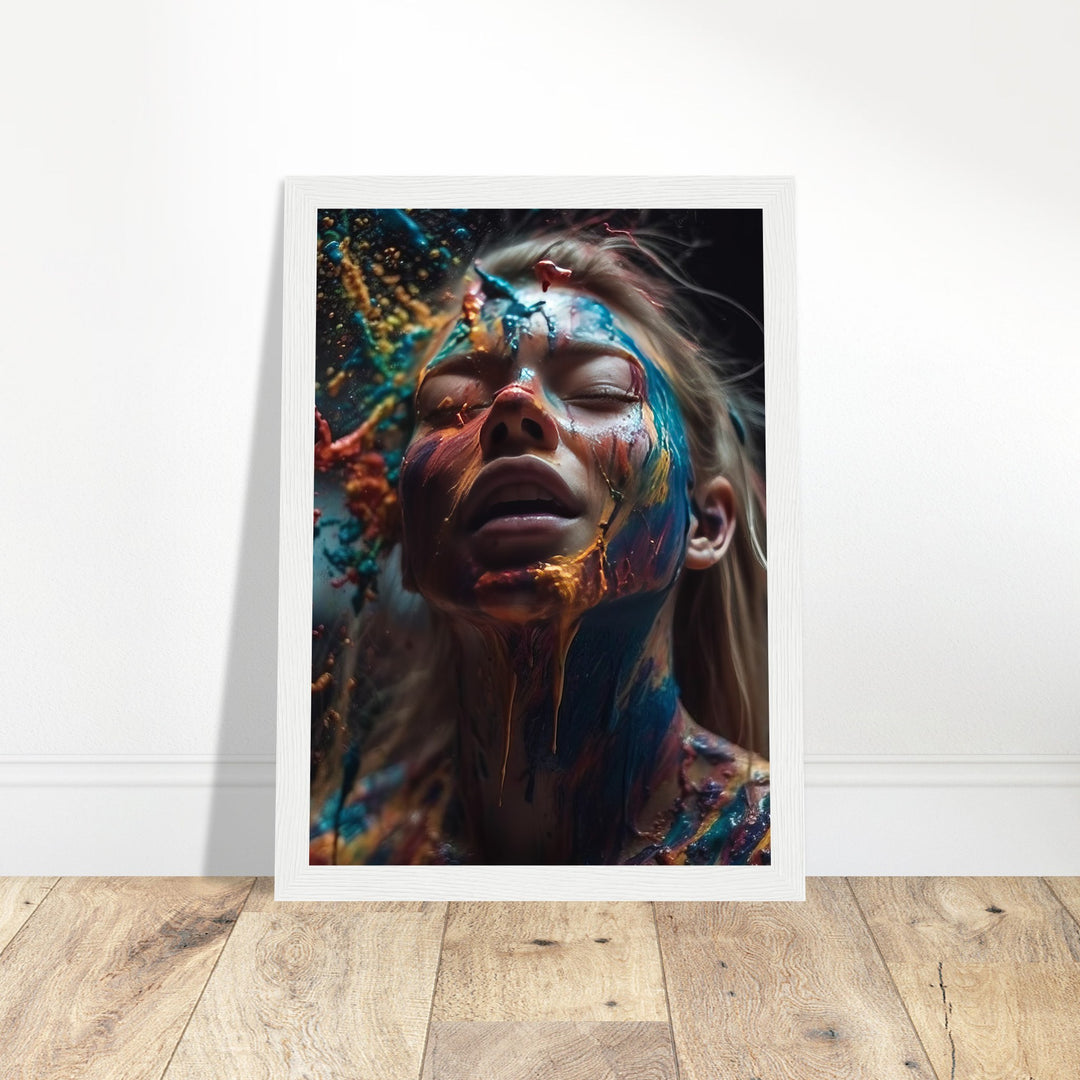 Premium Semi-Glossy Paper Wooden Framed Poster - Colourful Imagination