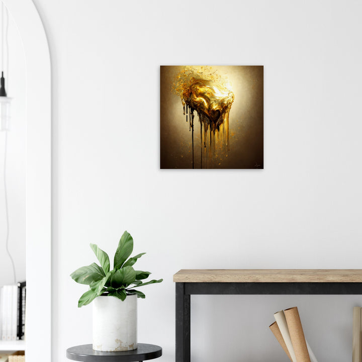 Museum-Quality Matte Paper Poster - Heart of Gold Melted II