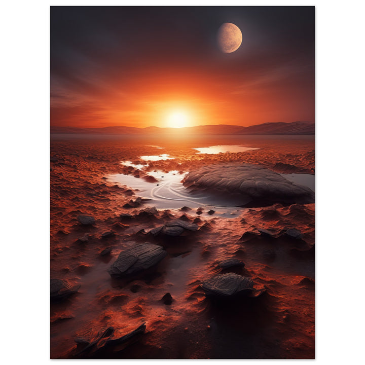 Premium Semi-Glossy Paper Poster - Sunset on Mars II