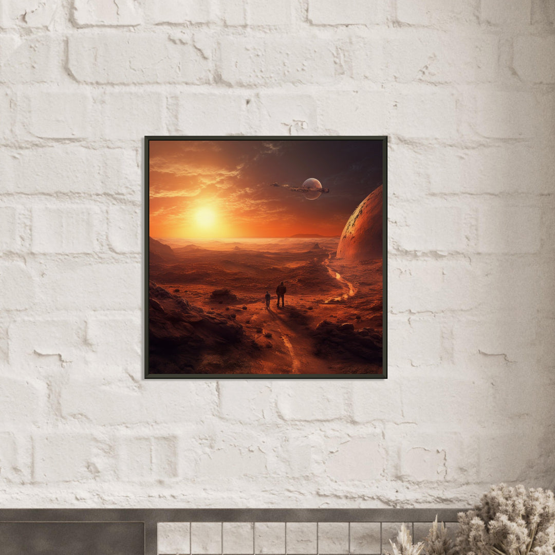 Museum-Quality Matte Paper Metal Framed Poster - Sunset on Mars I