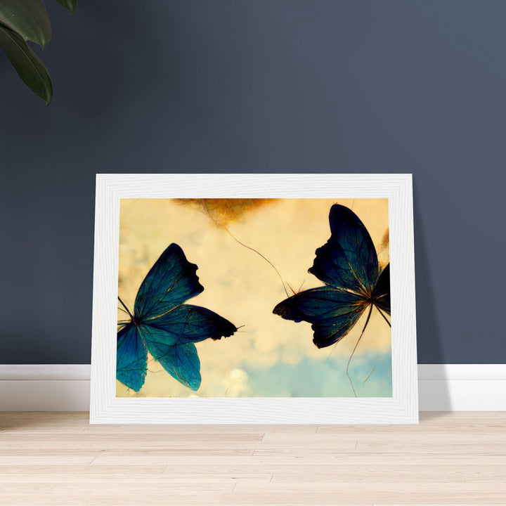 Premium Semi-Glossy Paper Wooden Framed Poster - Dreaming Butterflies III