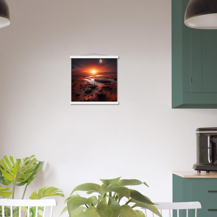 Classic Semi-Glossy Paper Poster with Hanger - Sunset on Mars II