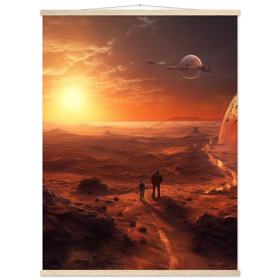 Classic Matte Paper Poster with Hanger - Sunset on Mars I