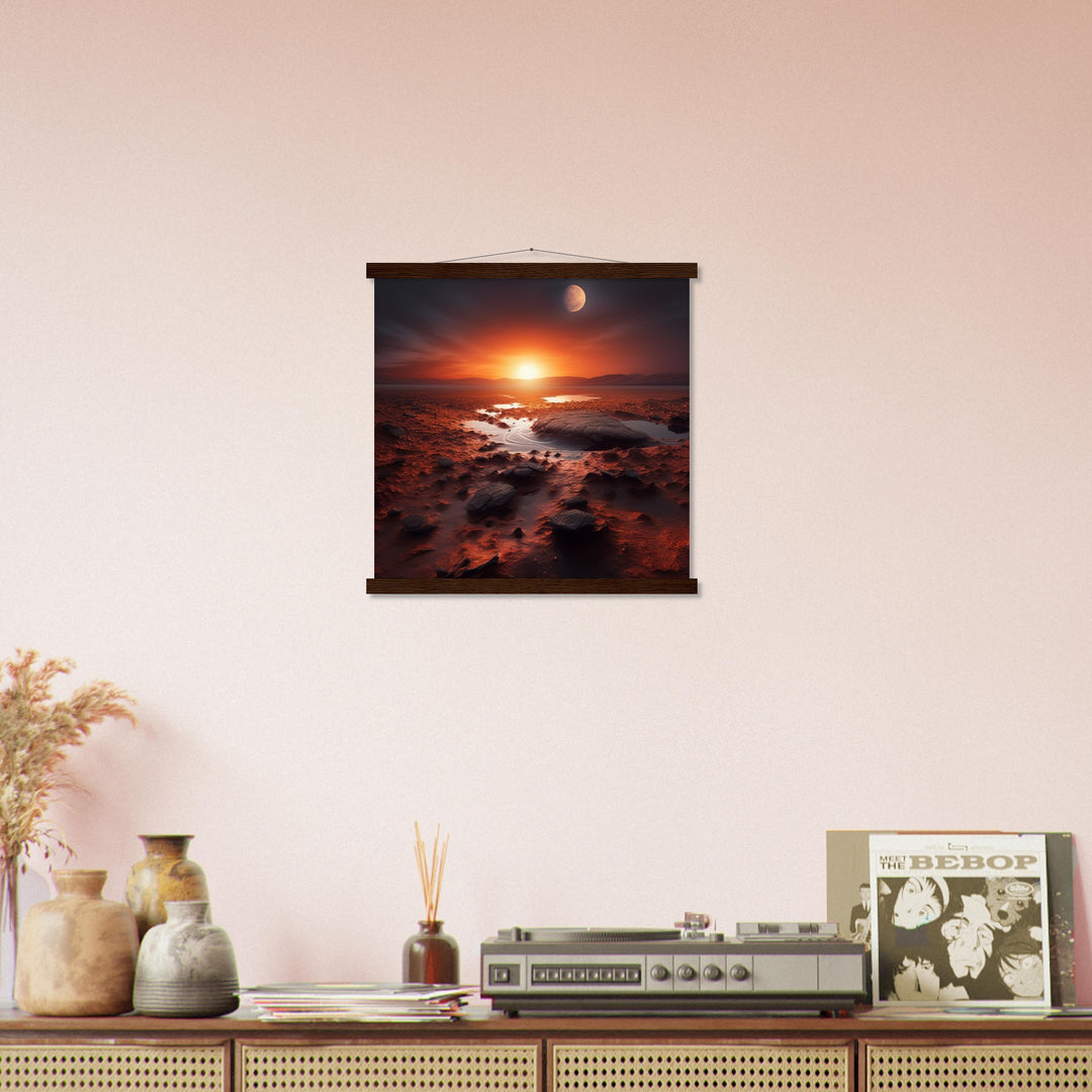 Premium Semi-Glossy Paper Poster with Hanger - Sunset on Mars II