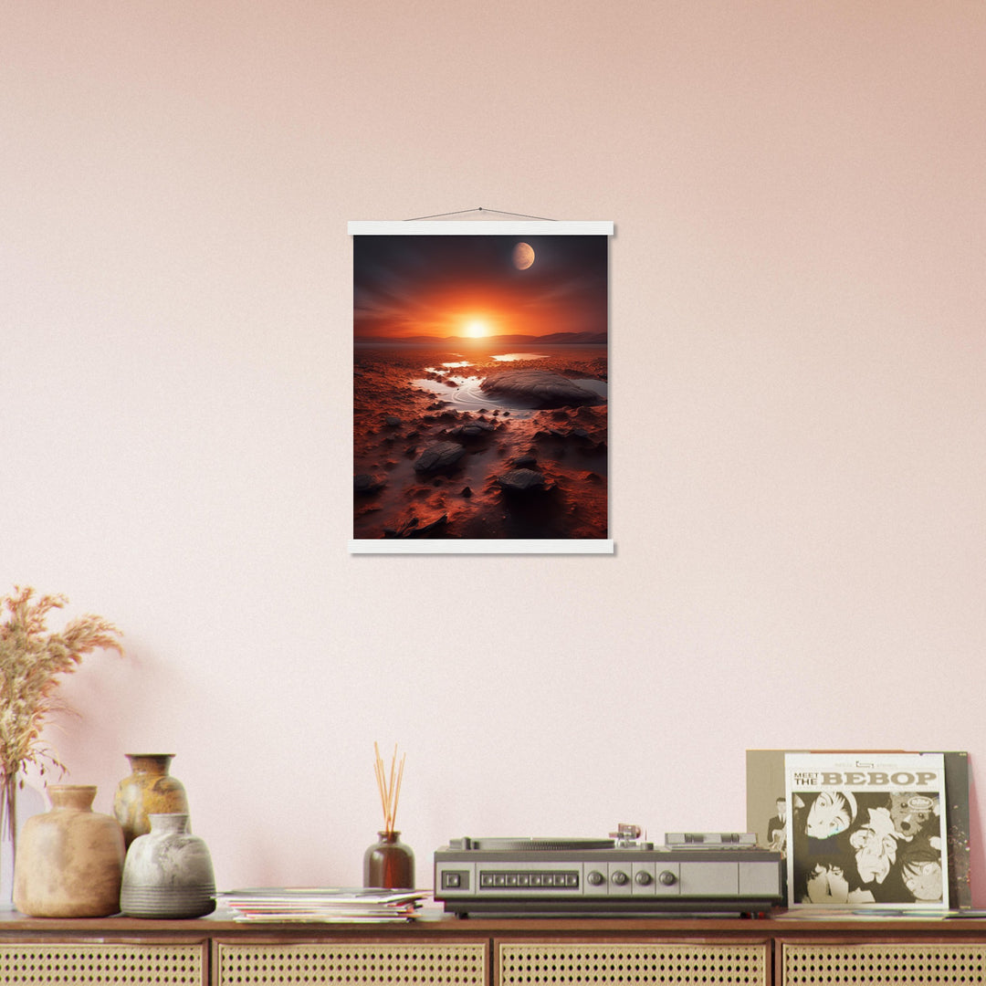 Premium Semi-Glossy Paper Poster with Hanger - Sunset on Mars II