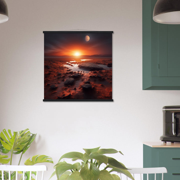 Classic Semi-Glossy Paper Poster with Hanger - Sunset on Mars II