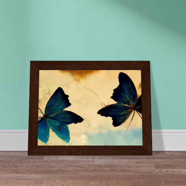 Museum-Quality Matte Paper Wooden Framed Poster - Dreaming Butterflies III