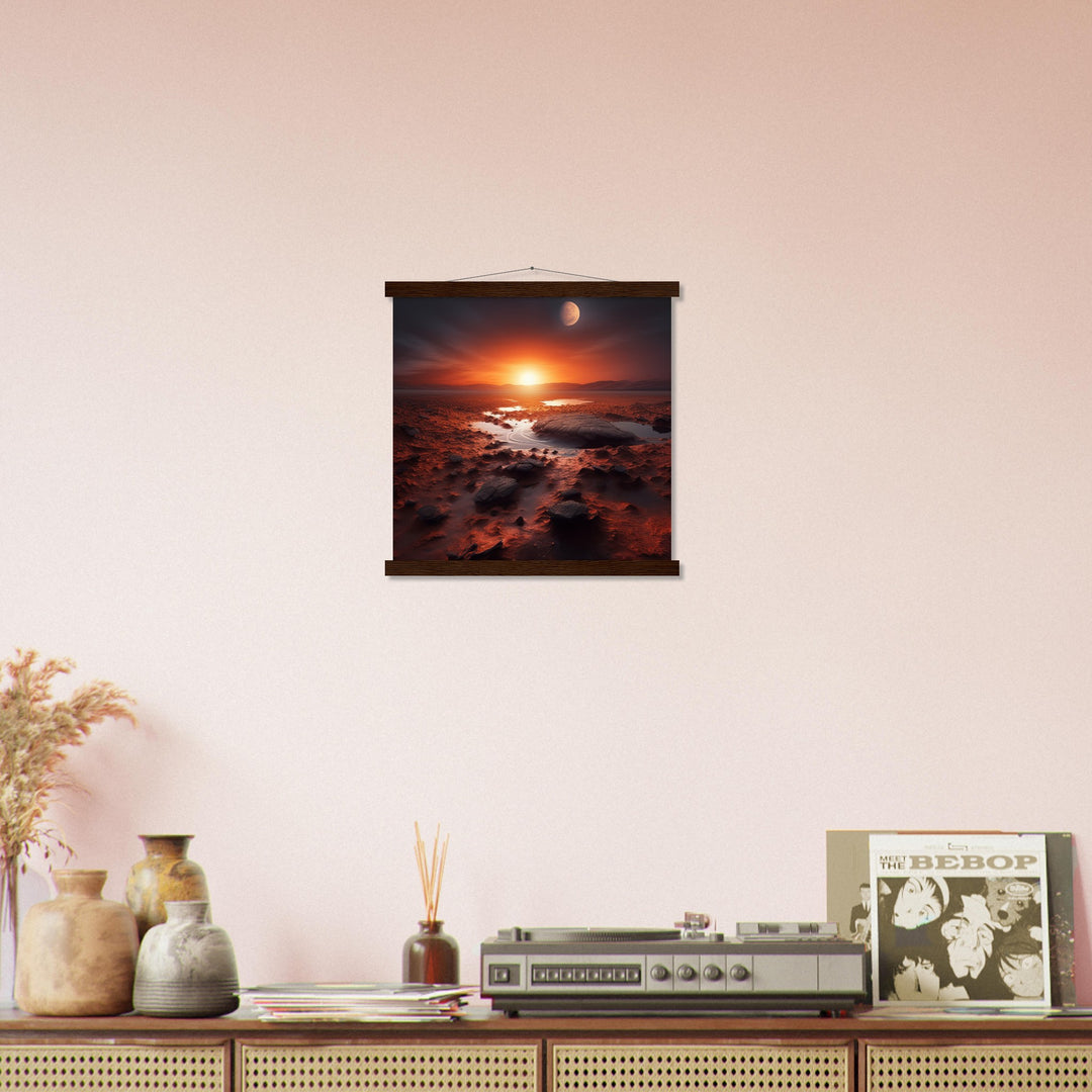 Premium Semi-Glossy Paper Poster with Hanger - Sunset on Mars II