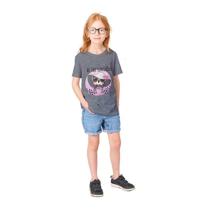 Premium Kids Crewneck T-shirt - Girl "Be The Sunshine"