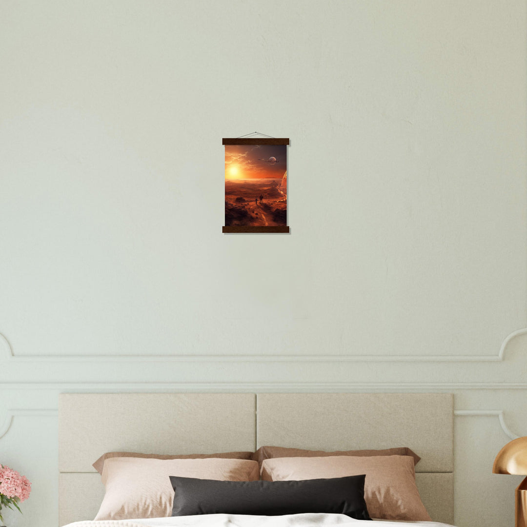 Classic Matte Paper Poster with Hanger - Sunset on Mars I