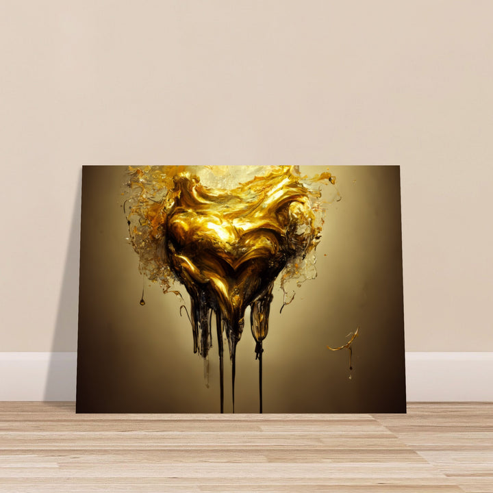 Aluminium Print - Heart of Gold Melted