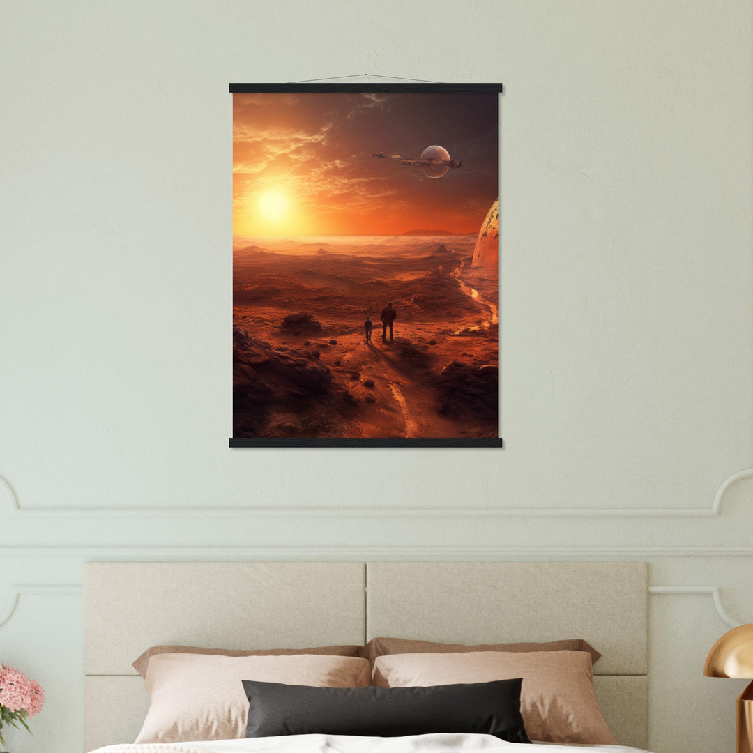 Classic Matte Paper Poster with Hanger - Sunset on Mars I