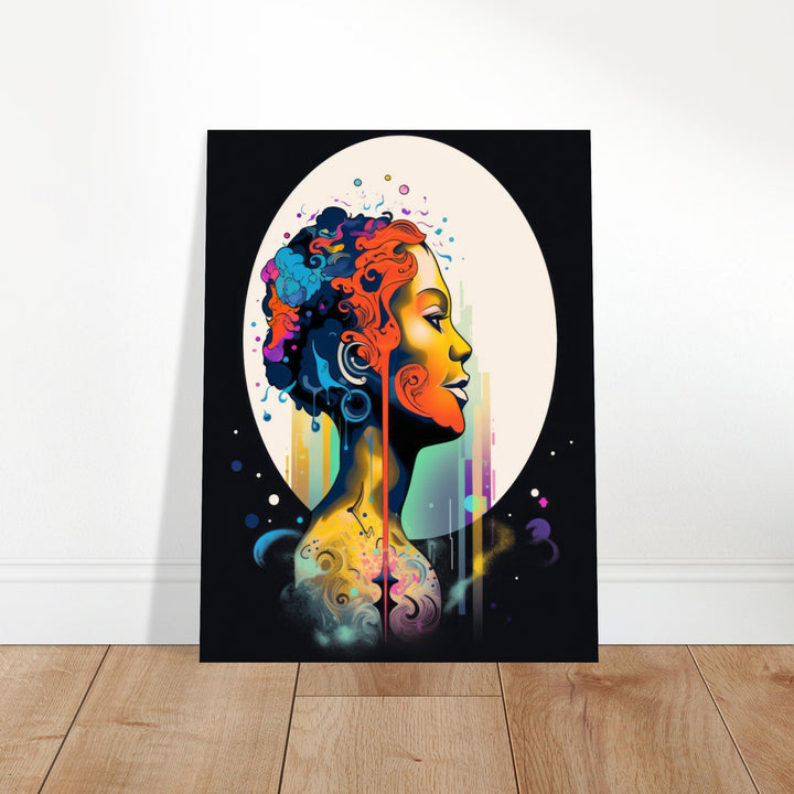 Premium Matte Paper Poster - Colour Art Hair Girl I