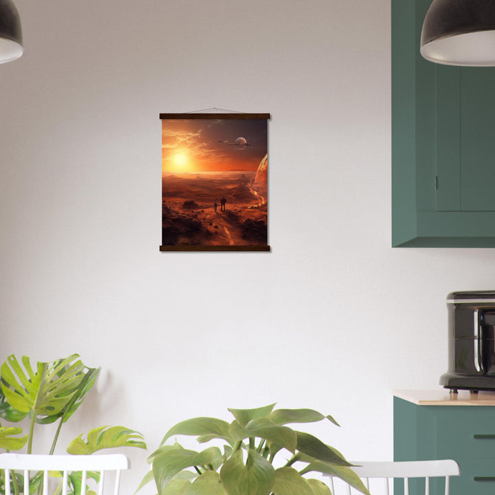 Classic Semi-Glossy Paper Poster with Hanger - Sunset on Mars I