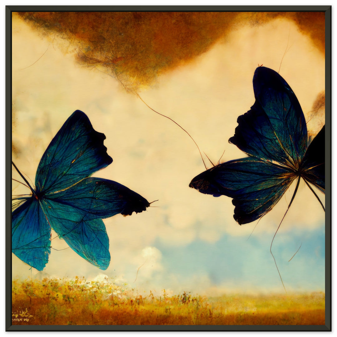 Museum-Quality Matte Paper Metal Framed Poster - Dreaming Butterflies III