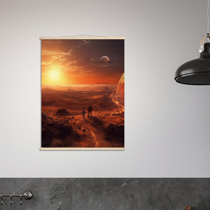 Museum-Quality Matte Paper Poster with Hanger - Sunset on Mars I