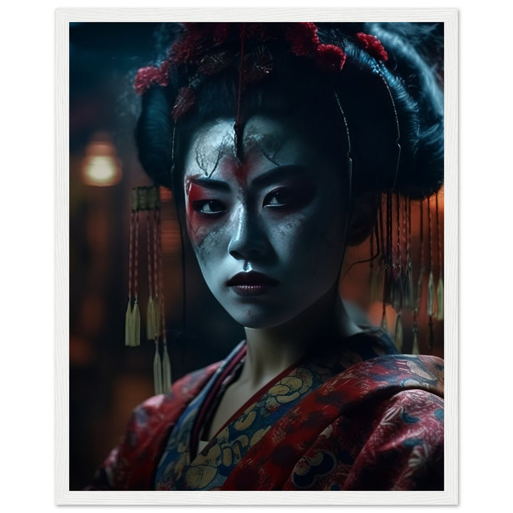 Premium Matte Paper Wooden Framed Poster - Allure of a Geisha