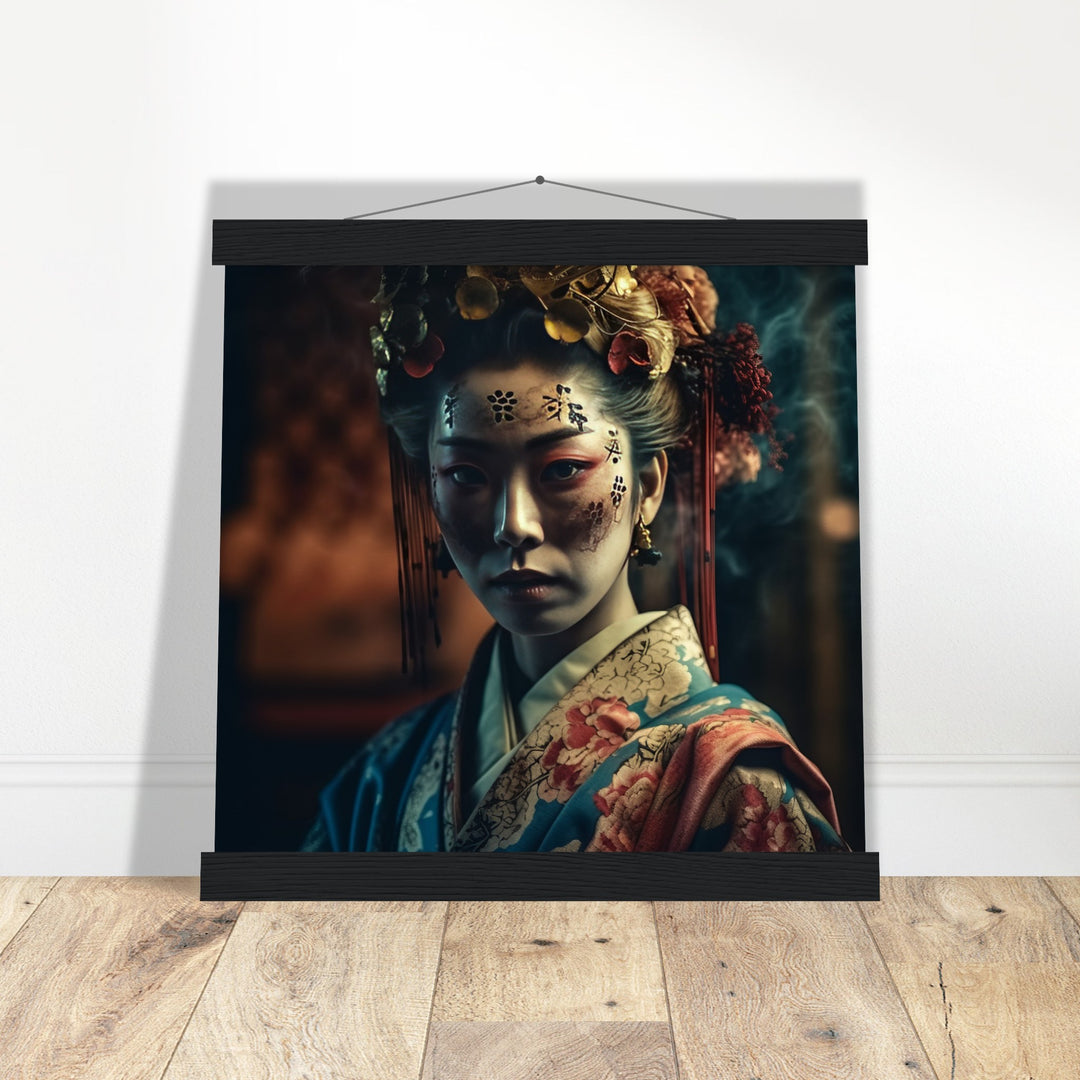 Premium Semi-Glossy Paper Poster with Hanger - Gaze of the Golden Geisha