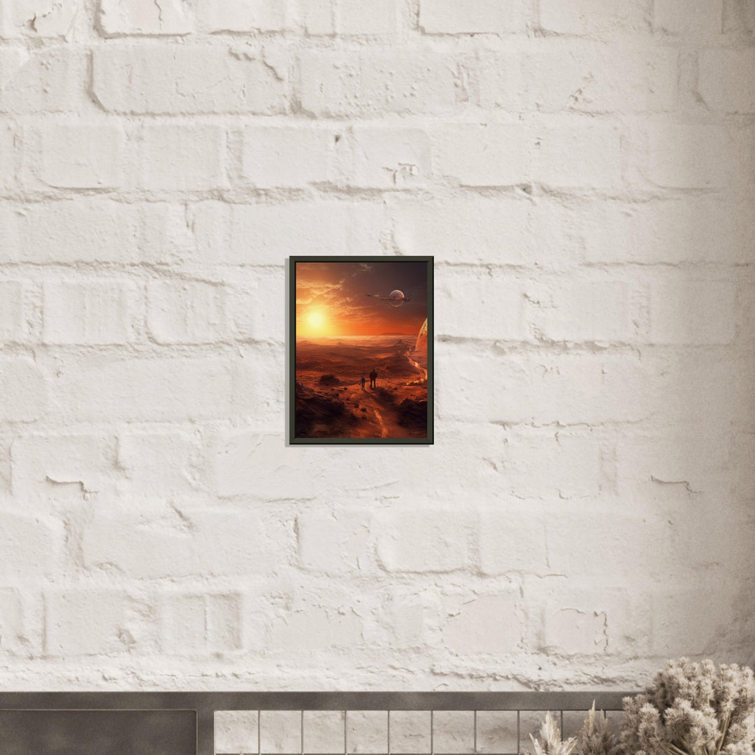 Museum-Quality Matte Paper Metal Framed Poster - Sunset on Mars I