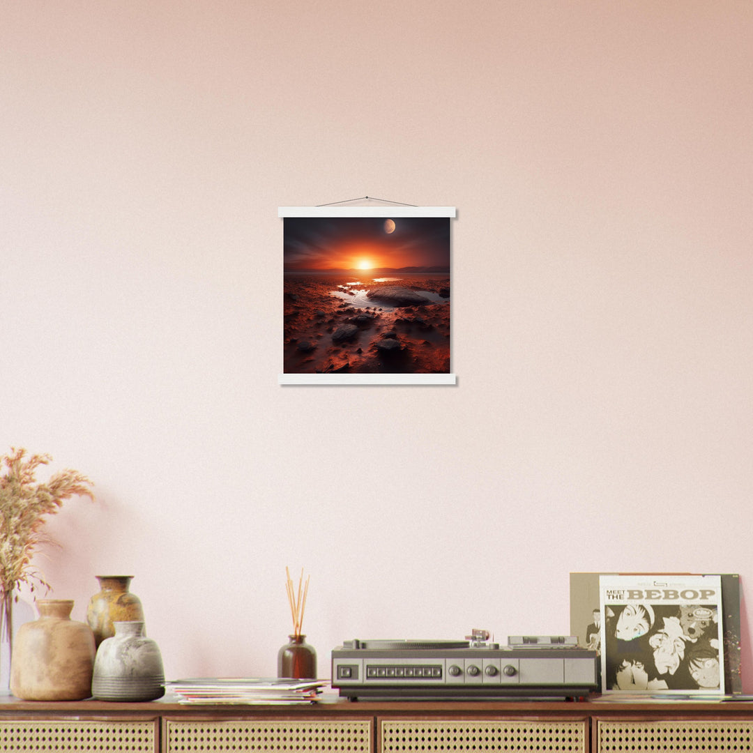 Premium Semi-Glossy Paper Poster with Hanger - Sunset on Mars II