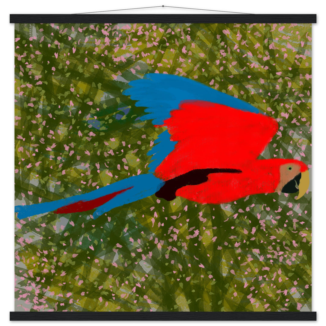 Premium Matte Paper Poster with Hanger - Parrot Colourful