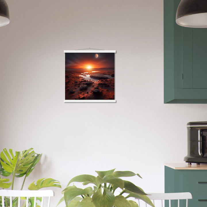 Classic Semi-Glossy Paper Poster with Hanger - Sunset on Mars II