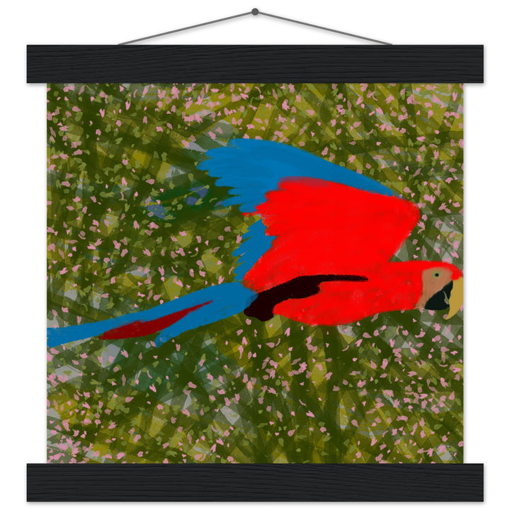 Premium Matte Paper Poster with Hanger - Parrot Colourful