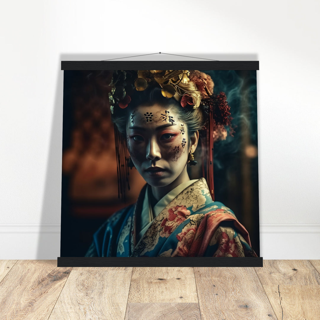 Premium Semi-Glossy Paper Poster with Hanger - Gaze of the Golden Geisha