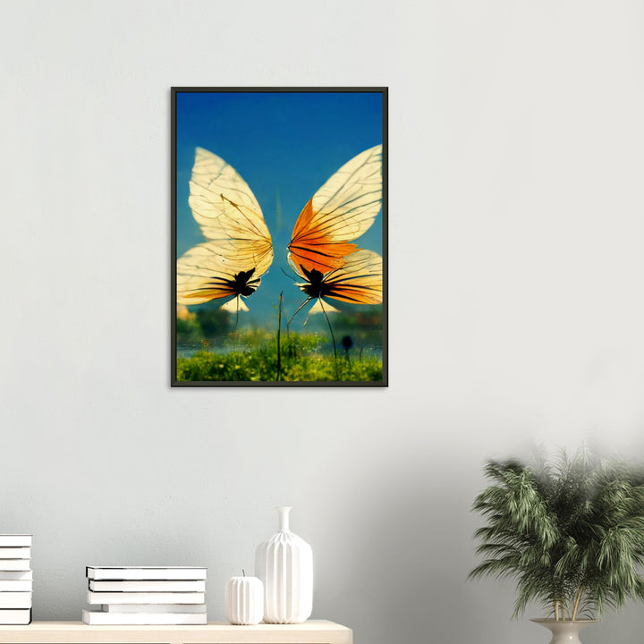 Museum-Quality Matte Paper Metal Framed Poster - Dreaming Butterflies II